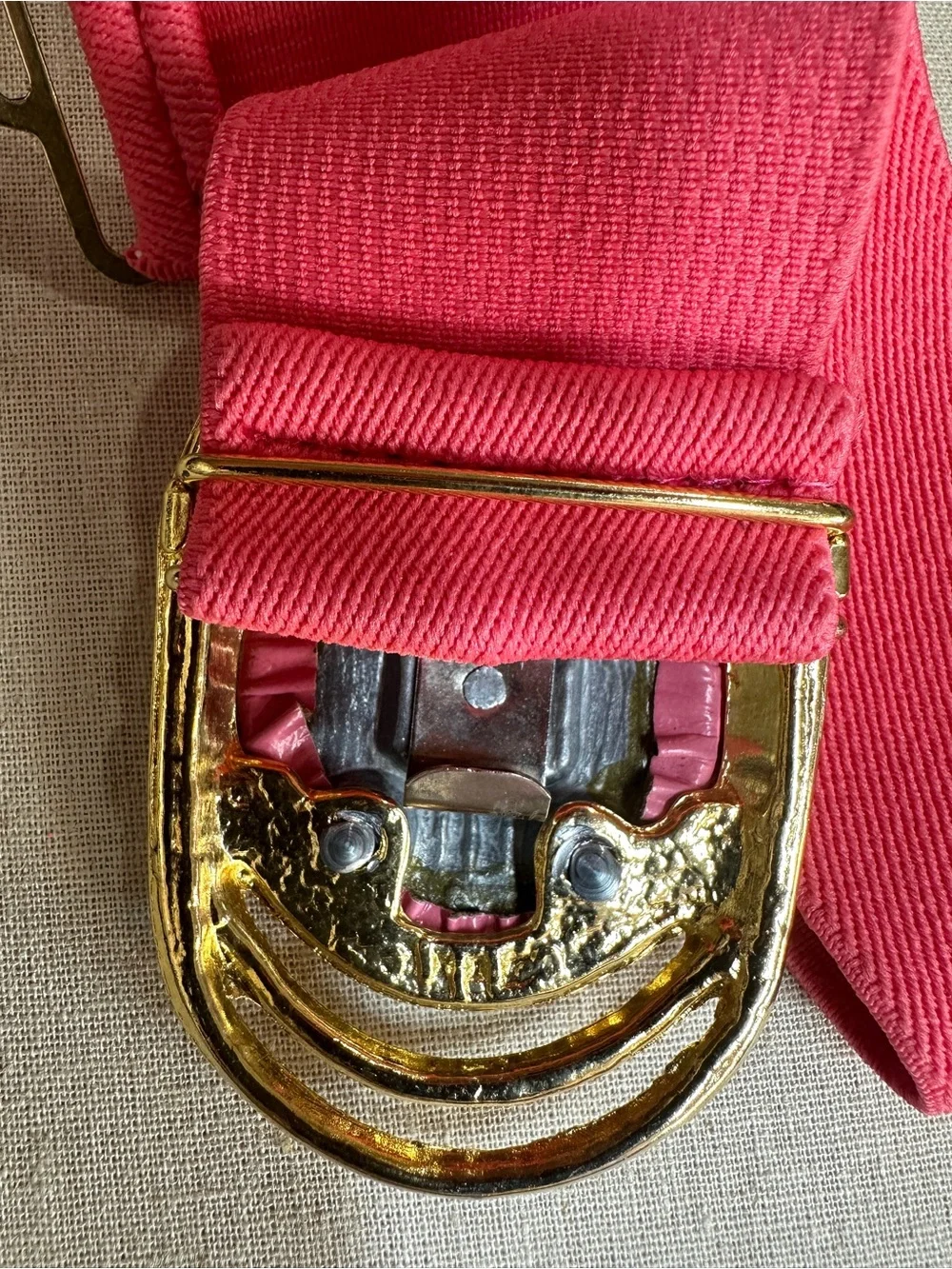 Vintage 80’s Pink Women's Stretch Belt-one size